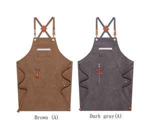 Tablier de chef en toile de coton drôle pour hommes réutilisable 2 poches cadeaux d'anniversaire et de Noël - Product Image 4