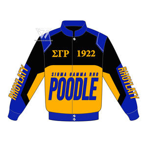 Vêtements de sororité personnalisés Sigma Gamma Rho Veste brodée en sergé pour café attirail grec - Product Image 1