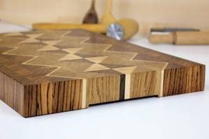 Tabla de cortar de madera de grano final-Diseño cuadrado sostenible y duradero de 12mm de espesor - Product Image 4