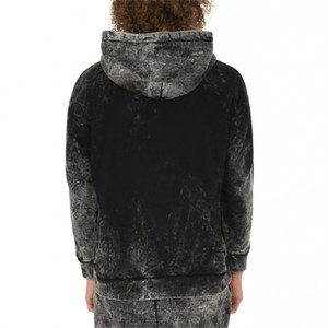 Sudadera con capucha térmica lavada con agua con logotipo personalizado High Street Series 100% algodón suéter masculino con estilo Vintage lavado con piedra bordada - Product Image 6