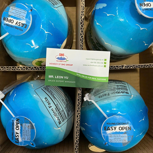 Noix de coco jeune fraîche de qualité supérieure, entière, en forme de diamant, à peau verte, durée de conservation de 70 à 90 jours, Ben Tre Techmifood - Product Image 1