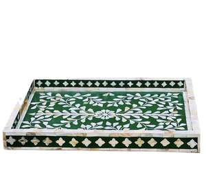 Bandeja de Servicio de Concha Marina Multicolor con Incrustaciones de Nácar de Alta Calidad, Decoración del Hogar, Vajilla, Sala de Estar, Clásica, Sostenible y Plegable - Product Image 1