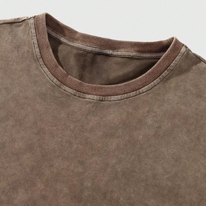 T-shirts d'été surdimensionnés vintage avec finition lavée à l'acide et toutes les options d'impression et de couture de logo personnalisé pour les marques - Product Image 3