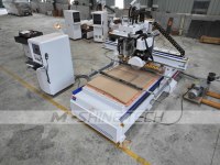 Máquina CNC Router ATC 1328 para Trabajar la Madera con Cuchilla de Sierra 45 ° Broca de Husillo HQD para Corte en Serie para Fabricación de Muebles