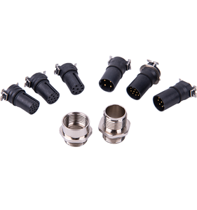 Montaje en panel recto blindado macho de 4 pines M12 IP67 a prueba de agua IEC 61076-2 Conector de automatización industrial equivalente Phoenix - Product Image 2