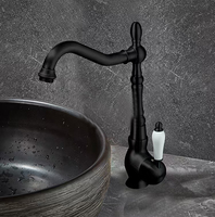 Robinet de lavabo rétro en cuivre, chaud et froid, avec valve mélangeuse rotative, personnalisation OEM/ODM