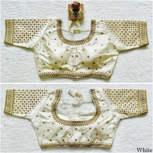 เสื้อปักเพชรผ้าไหมมิลานสำหรับนักออกแบบชาวอินเดีย - Product Image 4