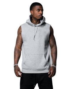 <b>Men</b> Summer Pullover <b>Hoodie</b> Polyester/Cotton Fabric Breathable & Waterproof Regular Fit Custom Brand Gym Sportswear - Product Image 4
