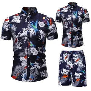 Conjunto Hawaiano unisex con estampado personalizado OEM, figura de estrella ecológica de verano de manga corta transpirable de talla grande y alta calidad - Product Image 2