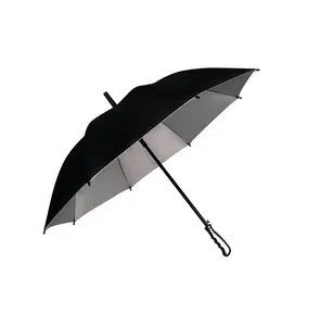 Regenschirm Großhandel Regenschirm 24 Zoll Sport Plain Color Design mit Deckblatt für den Außen schutz UV Straight Umbrella