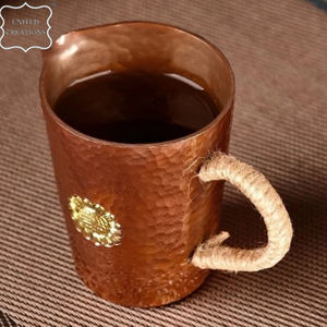 Último diseño cobre puro martillado cóctel cobre taza Moscú mula cerveza taza con mango de cuerda taza de cobre - Product Image 3