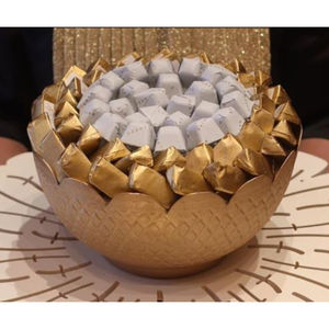 Creative Quality <b>Large</b> Size Chocolate <b>Serving</b> <b>Platters</b> Sweet Server Gold Tableware Chocolate Bowl for Wedding Parties Use - Product Image 4