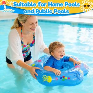 Bestseller 25.6 Inch Extra Wide Baby Float Anti Flip Safety Infant Swim Trainer 6 to 36 Months <b>Inflatable</b> Float Kids Summer Toy - Product Image 6