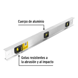 Pretul grado industriale 24 'livello livello a spirito scatola con 6 unità corpo in alluminio materiale plastico acrilico per la misurazione del livello - Product Image 2