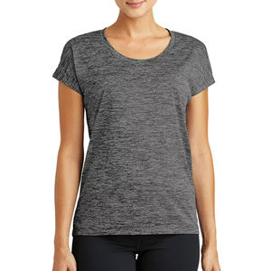 Camisetas de poliéster 100% de alta calidad para mujer con logotipo personalizado cuello de manga corta transpirable ecológico hecho en Bangladesh - Product Image 6