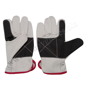 Vêtements de sécurité industrielle Gants de conduite en cuir de chèvre résistant aux étincelles de chaleur de protection personnelle - Product Image 4