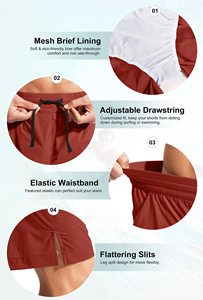 Lightweight Polyester Summer <b>Board</b> <b>Shorts</b> Quick Dry Breathable Custom Logo Sublimated Drawstring Print for Men and <b>Women</b> - Product Image 5