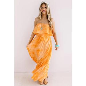 Vestido largo bohemio para mujer, Sexy, hecho a mano, teñido anudado, 100%, rayón, largo, con hombros descubiertos, diseño sin tirantes, vestido largo para mujer - Product Image 1