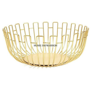 Gold Crown Shape Food Storage Organizer Decorative Fruit <b>Basket</b> Metal Wire Made Vegetable <b>Egg</b> <b>Basket</b> Bowl Kitchen Display Holder - Product Image 3