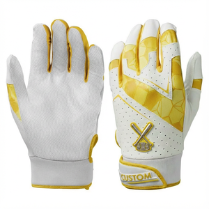 Custom Print Label High Quality Cabretta Leather <b>Batting</b> Gloves Wholesale Non Slip Grip Anti Shock Adult Softball <b>Batting</b> Gloves - Product Image 3