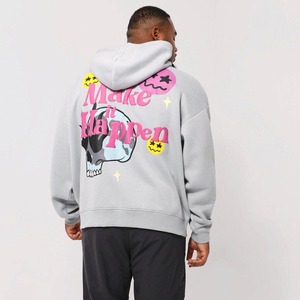 Sudadera con capucha de invierno de manga larga para hombre patrón sólido de poliéster de algodón de secado rápido con estampado de hojaldre bordado 3D esencial para la temporada - Product Image 2