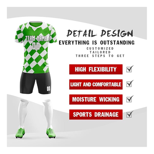 Uniforme de fútbol unisex de alta calidad, conjunto de secado rápido y transpirable, logotipo personalizado, precios al por mayor - Product Image 2