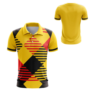 Yellow Color 100% Cotton Sublimation <b>Polo</b> T-Shirt For <b>Men</b> Loose Fit Printed New Arrival Customized Packing T Shirt For <b>Men</b> - Product Image 3