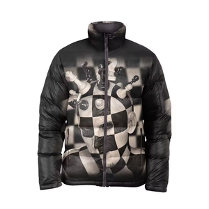 Vestes bouffantes à sublimation personnalisée de haute qualité, légères et respirantes, imprimées en noir, vestes d'extérieur unisexes réversibles - Product Image 6