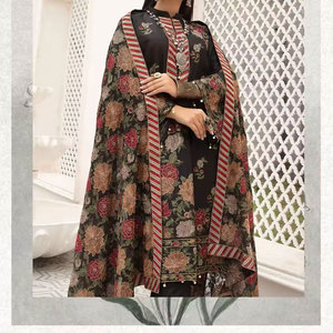 Trajes bordados sin costuras para mujer, elegantes trajes paquistaníes para mujer, camisa de 3 piezas de césped para mujer de alta calidad, pantalón Dupatta - Product Image 4