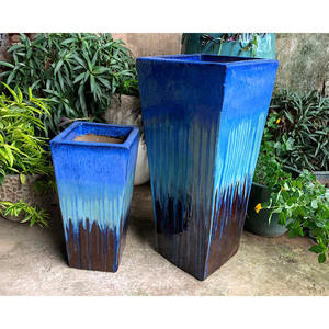 Colorido moderno maceta de arcilla de cerámica jarrón decoraciones hogar y jardín áspero macetas personalizadas cemento para flores al aire libre - Product Image 3