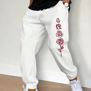 Pantalon de survêtement taille haute en toile extensible confortable pour homme Pantalon de tous les jours avec ceinture élastique et poches braguette à fermeture éclair Taille XL - Product Image 2