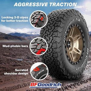 Pneumatico per auto radiale T/A KO2 per autocarri leggeri, suv e crossover, 37x12, 50 r1 7/D 124R LRD - Product Image 2