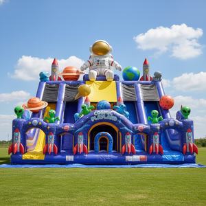 Château Gonflable Commercial Premium Cosmic Bounce House avec Toboggan, en PVC 0,55 mm, pour <span class=keywords><strong>Location</strong></span> Commerciale - Product Image 1