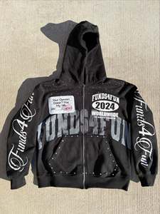 Wholesale Premium Good Quality Dropshipping Spring <b>Men's</b> Boxy Fit Turtleneck Embroidery Streetwear 100% Cotton <b>Hoody</b> Quarter Zip - Product Image 4