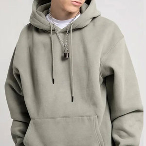 Venta al por mayor Jersey térmico de gran tamaño con capucha ropa Sudadera con capucha hombres hip-hop de gran tamaño liso sudaderas con capucha - Product Image 3