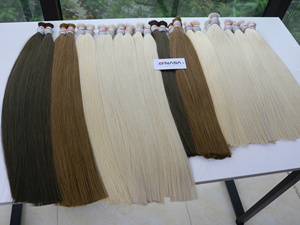 Extensiones de Cabello Virgen Premium a Granel, Súper Dobles, 100g, Precio al por Mayor, Cabello Humano Vietnamita Liso, Trama Simple, Todos los Colores, 60cm - Product Image 5