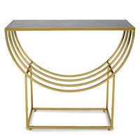 Table console moderne de luxe en fer forgé avec structure en métal noir Table console en bois avec dessus pour la maison, l'hôtel et le meilleur prix