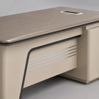 Ensemble de bureau de direction moderne Ekintop, bureau en forme de L avec armoire latérale et classeur pour bureau professionnel