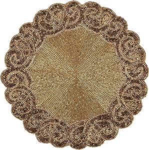 Posavasos elegante de 4 piezas con cuentas de primera calidad, hecho a mano, estrellas doradas azules, ráfaga, estilo moderno, posavasos nuevos y bonitos - Product Image 5