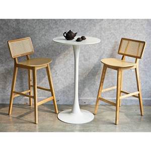 Combo Set 60cm Round Wood <b>Bar</b> <b>Table</b> <b>and</b> 2 Wooden <b>Bar</b> <b>Stools</b> CBCF305 - Product Image 2