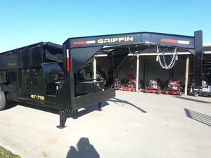 Remolque volquete 7x16 en venta | Remolque Volquete Telescópico Gooseneck 7x16 con Estructura I-Beam, Laterales Altos de 4 Pies, Ejes Dobles de 7000 LB, 14000 GVWR, Uso Pesado - Product Image 2