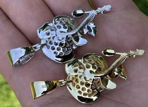 925 plata esterlina moissanita Blanca Rosa corte diamante colgante fabricación para joyería otro collar de diamantes - Product Image 3