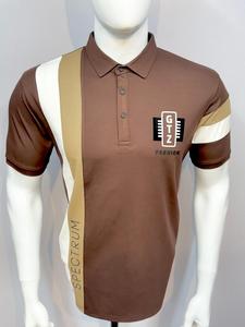 Diseño de espectro de moda de media manga para hombre para camiseta de polo Camisa de mezcla de algodón informal-100% Material de algodón - Product Image 4