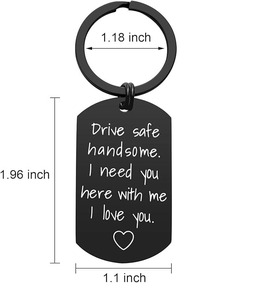 Fábrica al por mayor <span class=keywords><strong>novio</strong></span> conducción seguridad llavero personalizado llavero <span class=keywords><strong>cumpleaños</strong></span> San Valentín regalo para el marido de su <span class=keywords><strong>novio</strong></span> - Product Image 2