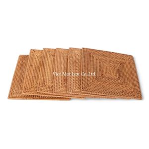 Natural Fiber Handmade Square <b>Rattan</b> Placemat Woven By Vietnamese Craftsmen For <b>Dining</b> <b>Table</b> Decoration And Use - Product Image 1