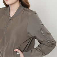 Nouveauté, prix bas, haute qualité, vestes bomber pour femmes sur mesure, tissées, avec doublure en coton et nylon, coupe-vent, best-seller