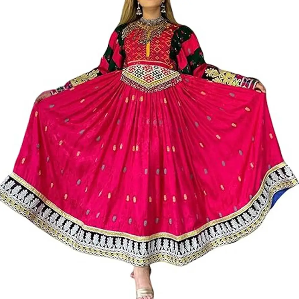 新着フル刺繍アフガニドレス女性用ベスト卸売価格アフガンヴィンテージドレス最高品質マルチカラー