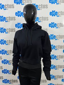 OEM Custom Logo Women's Y2K <b>Long</b> <b>Sleeve</b> <b>Cropped</b> Hoodie Breathable Cotton Polyester Knitted Winter Sport Clothing Silk Lined - Product Image 6