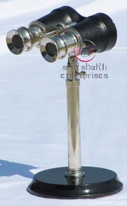 Binocular Vintage de latón niquelado con soporte, telescopio náutico, binoculares de mesa para decoración de oficina - Product Image 4