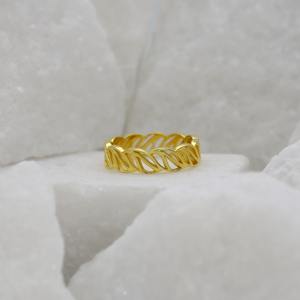 Filigrana vid boda banda oro hoja anillo Vintage Floral nuevo diseño naturaleza inspirado 925 anillo de plata mujeres joyería fina para mujeres - Product Image 5